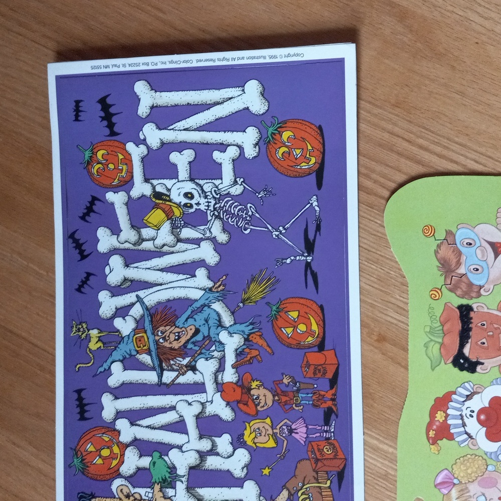 Color clings Halloween 2 sided removable/reusable window decorations - Picture 8 of 11